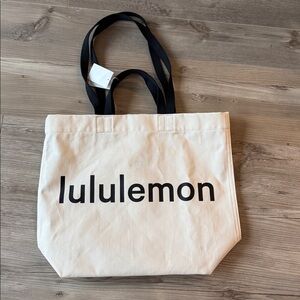 NWT Lululemon double handle canvas tote
